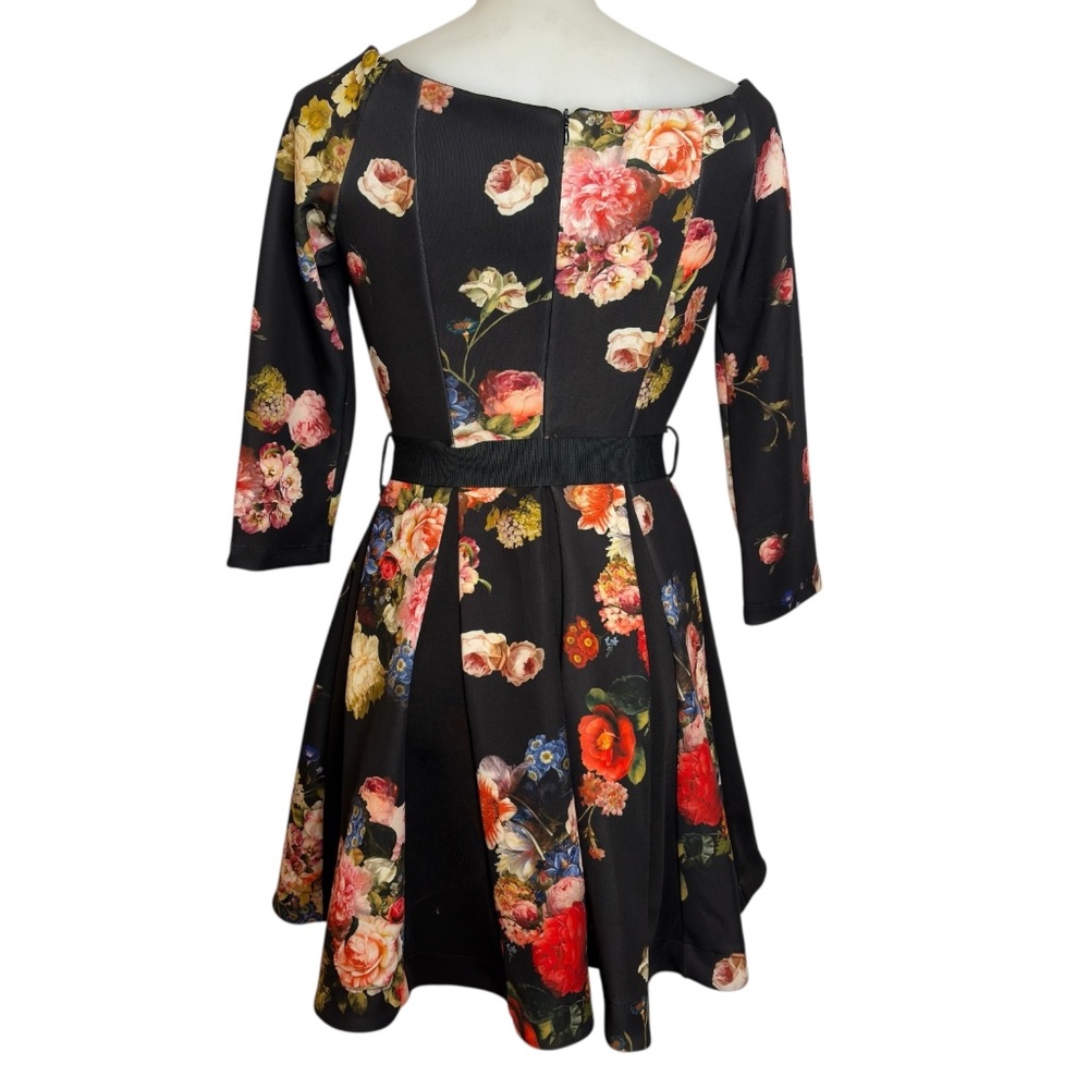 Italian Floral Scuba Dress - Picture 3 of 10